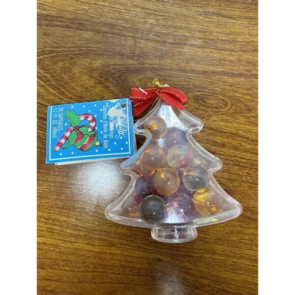 Vintage DuCair Bath Oil Drop Beads Rare In Christmas Tree Plastic Case New - Picture 2 of 7